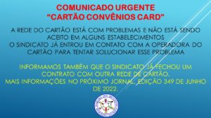 COMUNICADO – Convênios Card